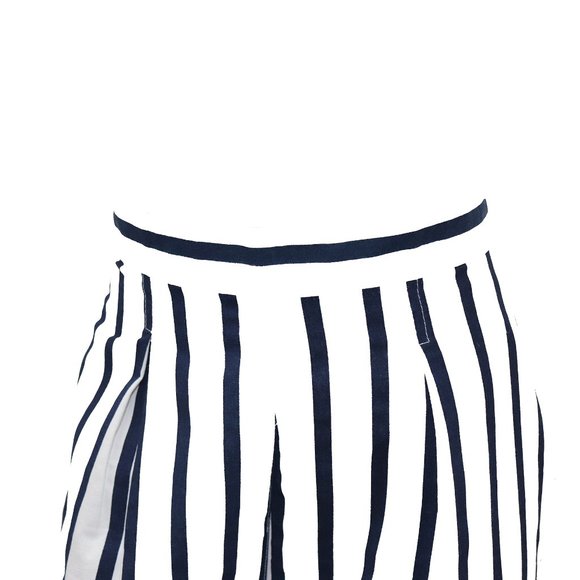 Y2K High Waisted GITANO Navy STRIPE pants S - Picture 5 of 6